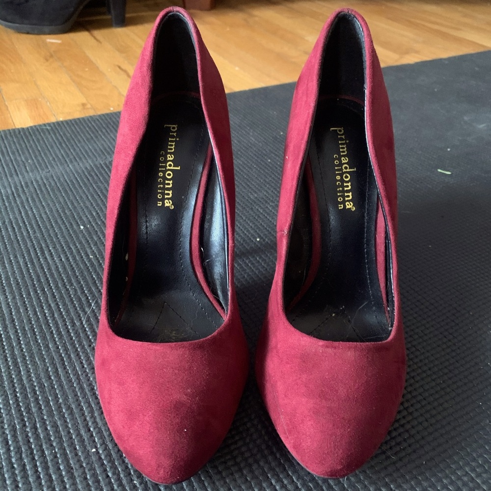 Prima Donna Red Suede Heels